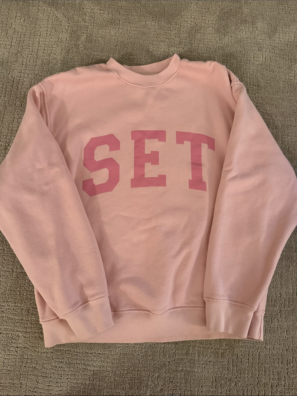 Pink 'SET' active crewneck